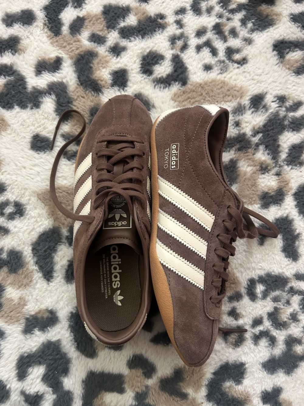 adidas women’s Tokyo Suede Sneakers in Brown and Cream